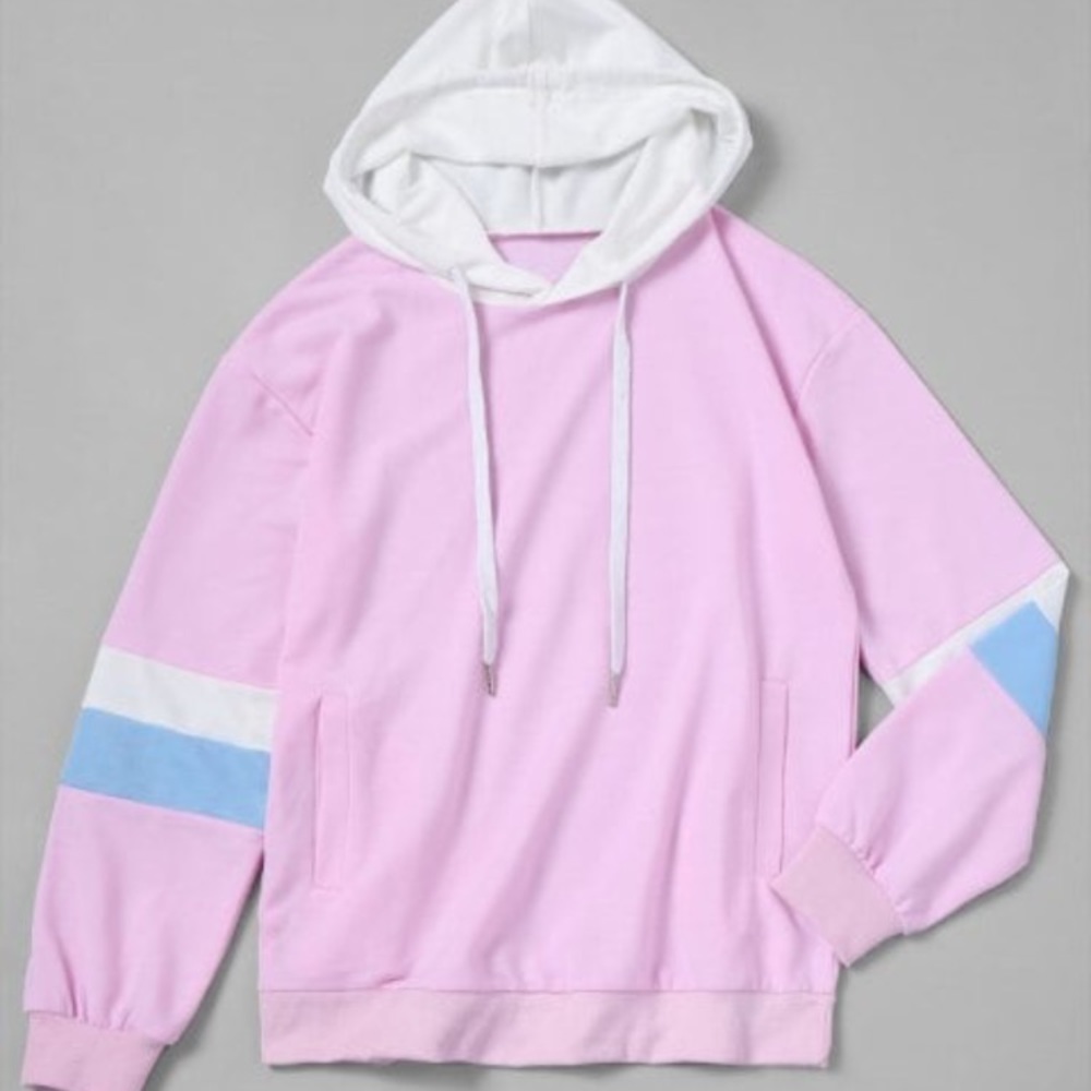 color block hoodie